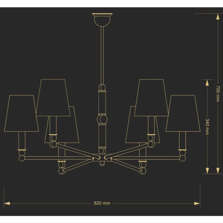 Kutek Tamara ZW 6 - żyrandol klasyczny
