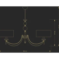 Kutek Zaffiro ZW 2 - żyrandol klasyczny