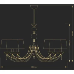 Kutek Zaffiro ZW 6 - żyrandol klasyczny