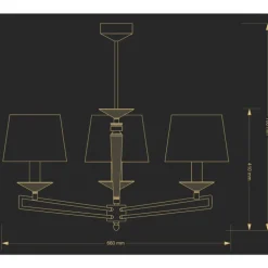 Kutek Zola ZW 3 - żyrandol klasyczny