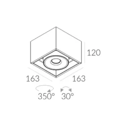 Labra Solid 163.1 NT edgeLED - biała lampa sufitowa ledowa