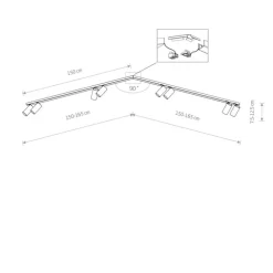 MONO CORNER 2x150 7721 - reflektor uniwersalny