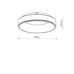 Nikki round led 11203 biały plafon 38 cm 4000K