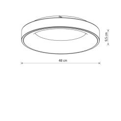 Nikki round led 11201 plafon biały 48 cm 3000K