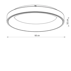 Nikki round led 11202 plafon biały 60 cm 3000K