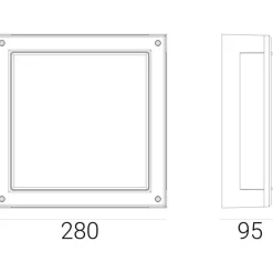 Norlys Nordland 5043 - plafon zewnętrzny z czujką ruchu