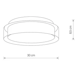 Pan LED S - plafon łazienkowy