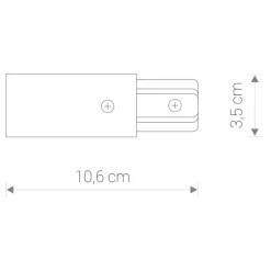 Profile power end cap 9463