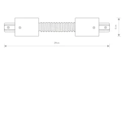 Profile recessed flex connector 8384