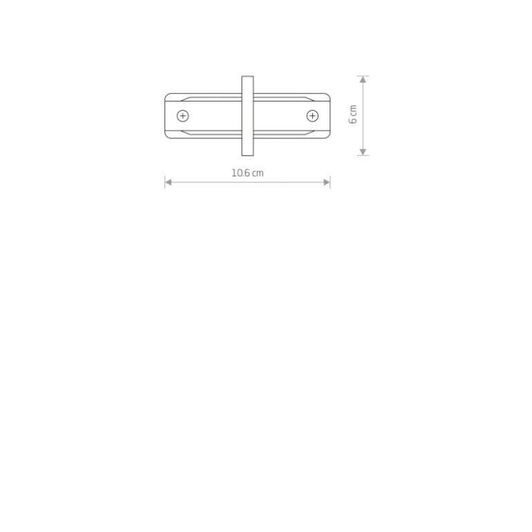 Profile recessed straight connector 8967