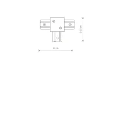 Profile recessed t connector 8835