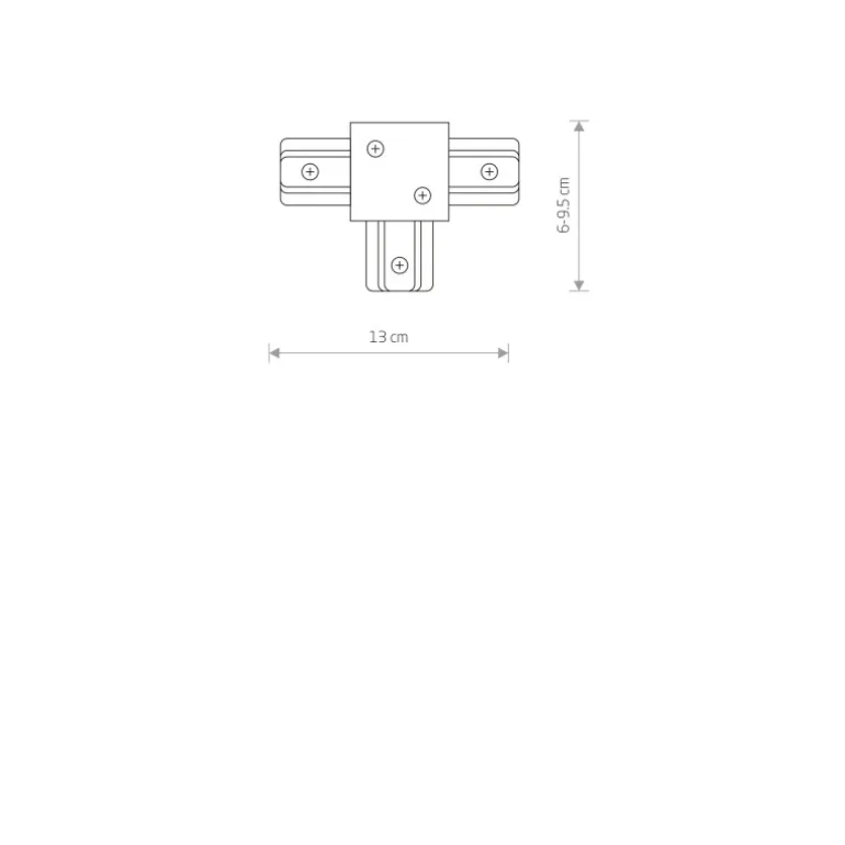 Profile recessed t connector 8835