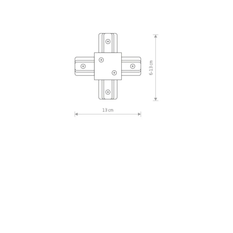 Profile recessed x connector 8836