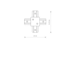 Profile recessed x connector 8837