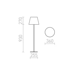 Redlux Bosanova - lampa zewnętrzna stojąca IP65