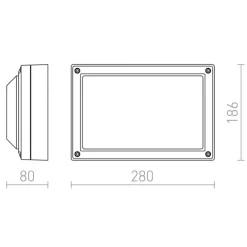 Redlux Delta RC - lampa zewnętrzna natynkowa IP54