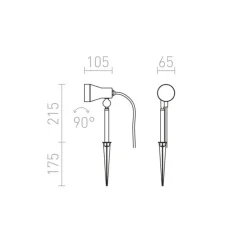 Redlux Direzza - refelktor zewnętrzny na klinie IP54