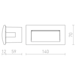 Redlux Gordiq L - oprawa zewnętrzna wpuszczana IP65