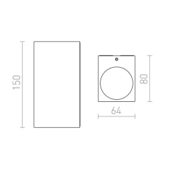 Redlux Kubi Up-Down - kinkiet zewnętrzny IP54
