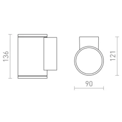 Redlux Lizzi I - kinkiet zewnętrzny IP54
