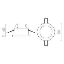 Redlux Majestic IP44 - oprawa wpuszczana