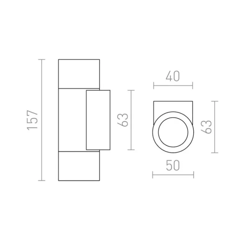 Redlux Mico Up-Down - kinkiet zewnętrzny IP54