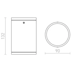 Redlux Mizzi PL R - lampa zewnętrzna sufitowa IP65