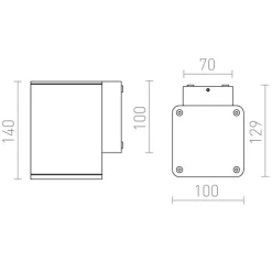 Redlux Mizzi SQ I - kinkiet zewnętrzny IP54