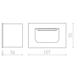 Redlux Per - oprawa zewnętrzna wpuszczana IP54