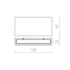 Redlux Torino - kinkiet zewnętrzny IP54