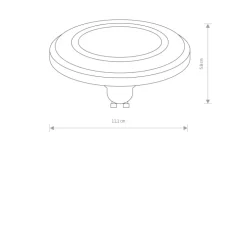 Reflector lens led, gu10, es111, 9w 9345