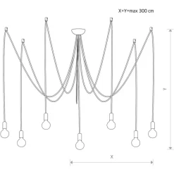 Spider VII - lampa wisząca