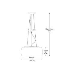Zuma Line Crystal lampa wisząca 50 cm